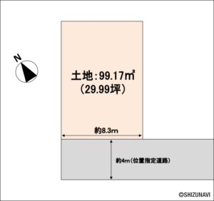 葵区千代1丁目　売土地の物件画像