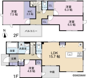 【新築分譲住宅】沼津市大岡4LDK　１期　２号棟の物件画像