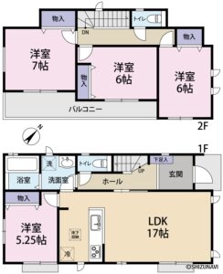 【新築建売住宅】富士市宮島Ⅱ　1号棟　4LDKの物件画像