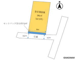 【売土地】藤枝市高岡3丁目　57.7坪 南向き整形地の物件画像