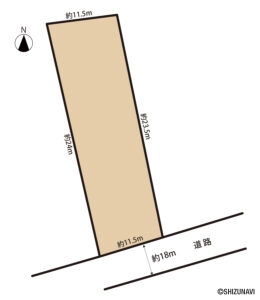 【新居小学校・新居中学校】湖西市新居町浜名　日当たり良好　整形地の物件画像