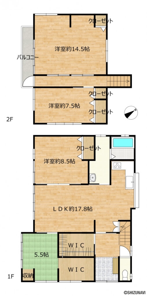 カチタス　音羽町1　間取り図の中古住宅4SLDK