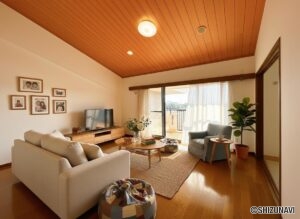 【リフォーム済み/LDK】合成で家具を配置したイメージです。