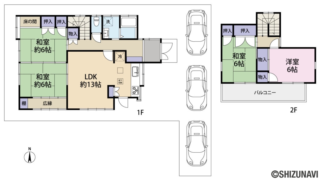 富士宮　富士山　４LDK　和室　洋室　リフォーム済み　陽当りの中古住宅4LDK（LDK 約１３帖
和室　約６帖
和室　約６帖
和室　６帖
洋室　６帖
）