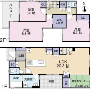 【新築分譲住宅】沼津市大岡　3LDK　１期　３号棟の物件画像