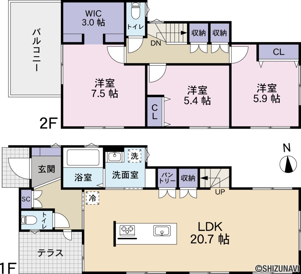 【新築分譲住宅】沼津市大岡　3LDK　１期　１号棟の画像