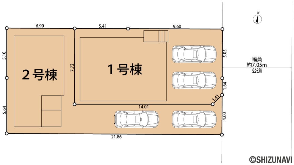 葵区新富町　区画図