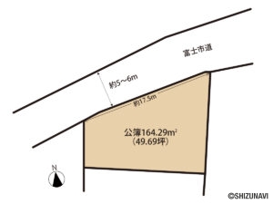 富士市中里　売り土地　形状図