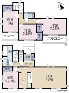 【新築分譲住宅】小山町用沢Ⅲ　F棟　4LDKの物件画像