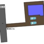 【区画図】並列で2台のお車が駐車可能です。前面道路も車どおりがないため、落ち着いて駐車できますよ