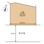 富士市今泉三丁目　中古住宅　土地形状図