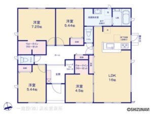 浜松市中央区白羽町　4LDK平屋　2025年2月完成予定の物件画像