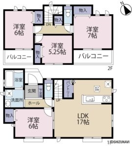 【新築分譲住宅】小山町用沢Ⅲ　E棟　4LDKの物件画像