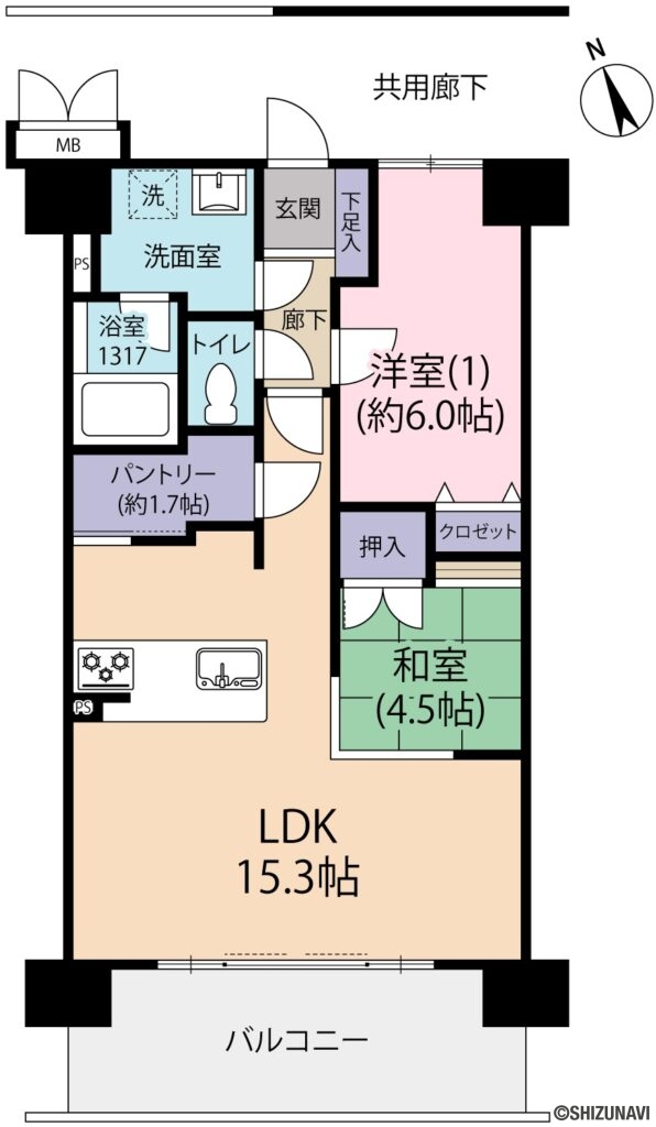 御殿場市新橋　オブリージュ御殿場905　間取り