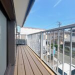 【リフォーム済/バルコニー】外壁塗装と併せて、床面も塗装を行いました。