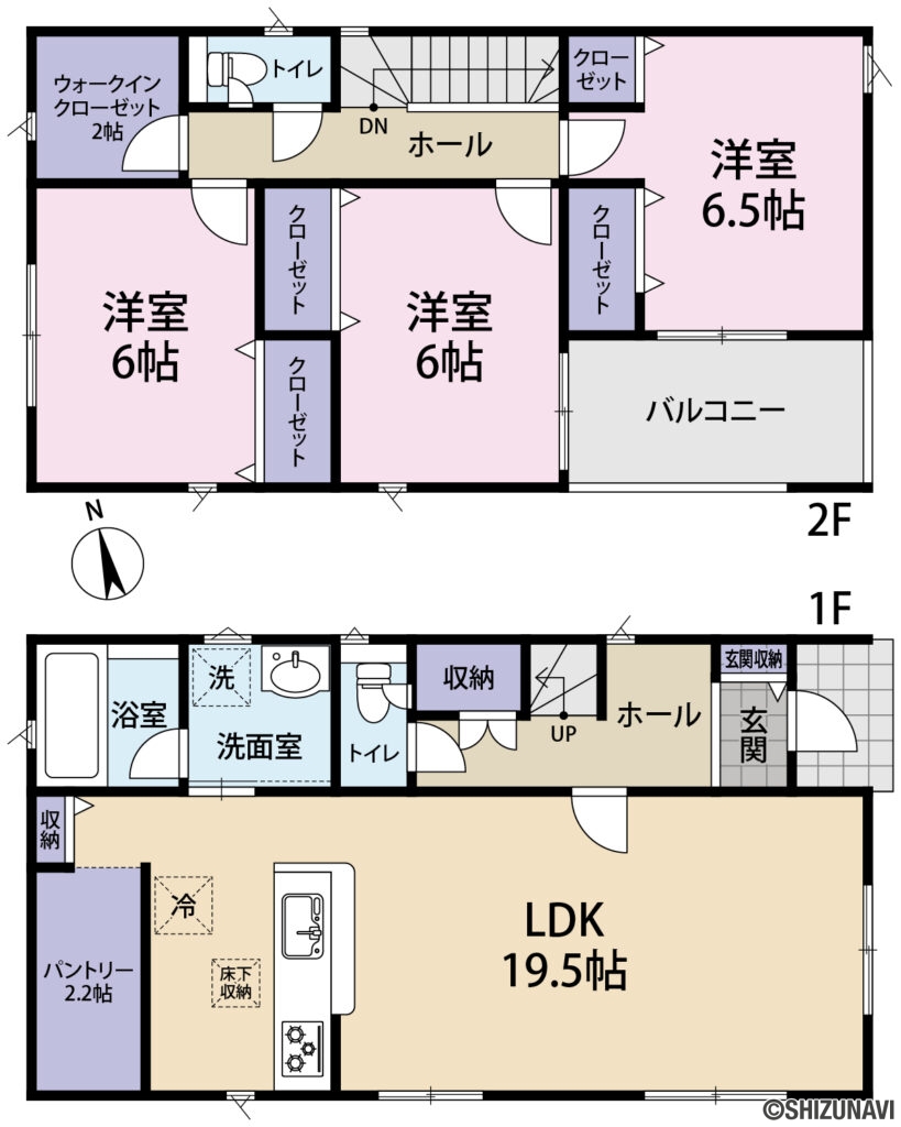 富士市伝法第18 ３号棟　間取り