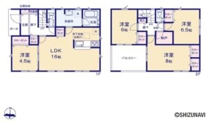 磐田市豊田　残3棟　4LDK　2025年1月完成済　新築一戸建て　の物件画像