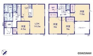 浜松市浜名区新原　最終1棟　4LDK　2025年2月完成　新築一戸建て　の物件画像