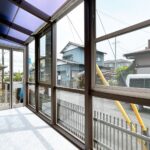 【リフォーム済/サンルーム】サンルームは床にクッションフロアをはり、クリーニングを行いました。