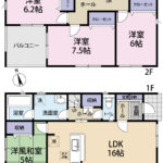 富士市伝法第18　　　　１号棟間取り