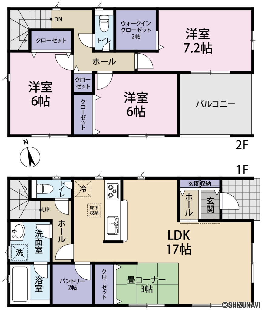 富士市伝法第18 ２号棟　間取り