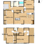 【リフォーム済／間取図】全室洋室へと変更いたしました。一部間取り変更を行い、現在の生活スタイルにより合致する間取りへ変更いたします。