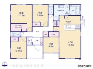 掛川市横須賀　4LDK　2025年5月完成予定　新築一戸建ての物件画像