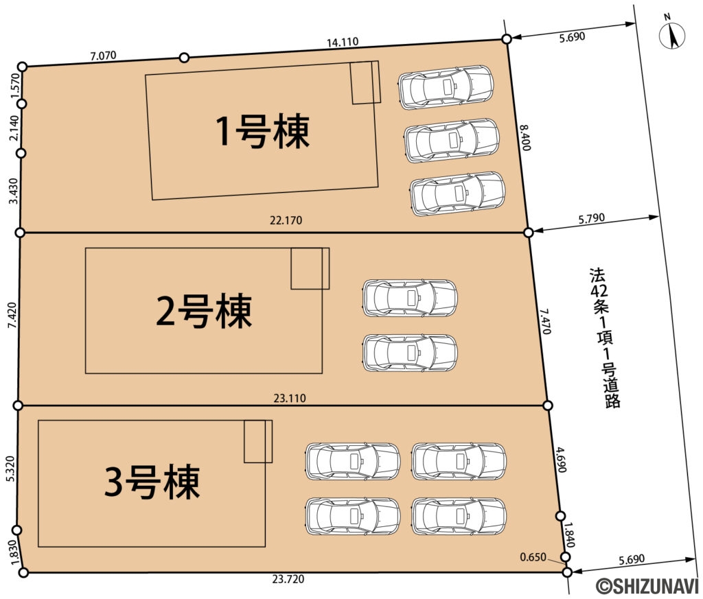 富士市伝法第18配置図