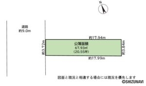 葵区常磐町2丁目 売土地の物件画像