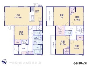 磐田市堀之内　5LDK　2025年4月完成予定　新築一戸建て　の物件画像