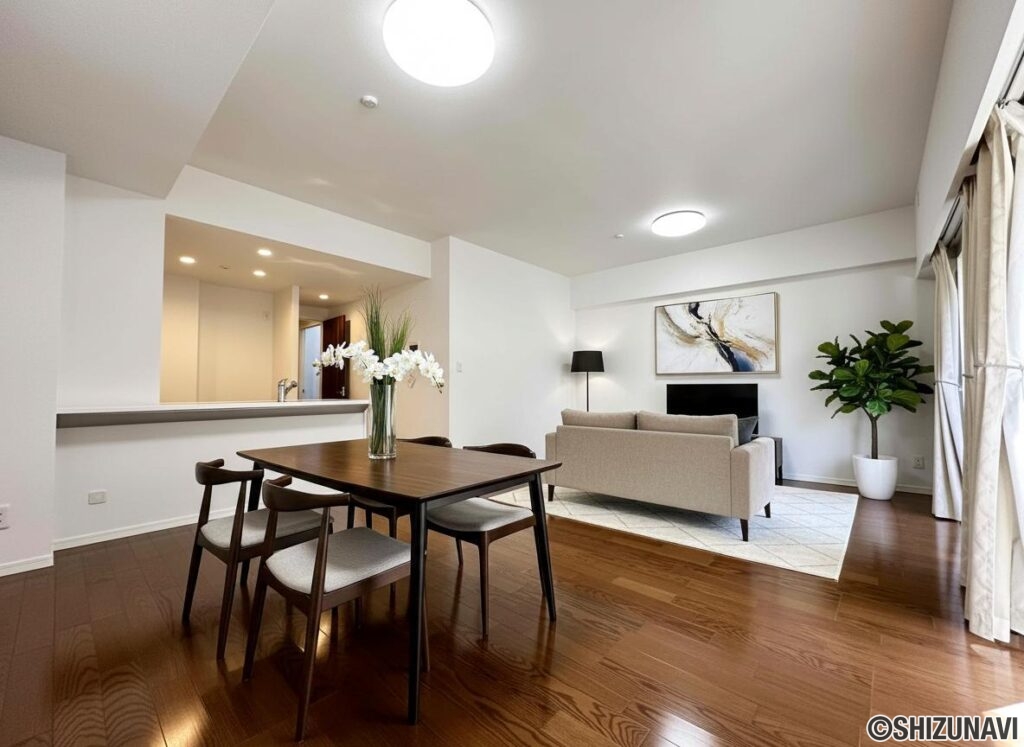 広々LDKは19.3帖。ゆったりとした室内空間です。