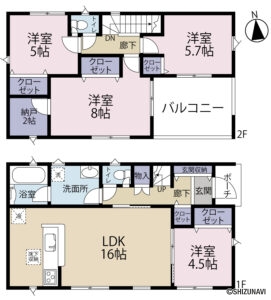 磐田市福田中島　4LDK　2025年3月完成予定の物件画像