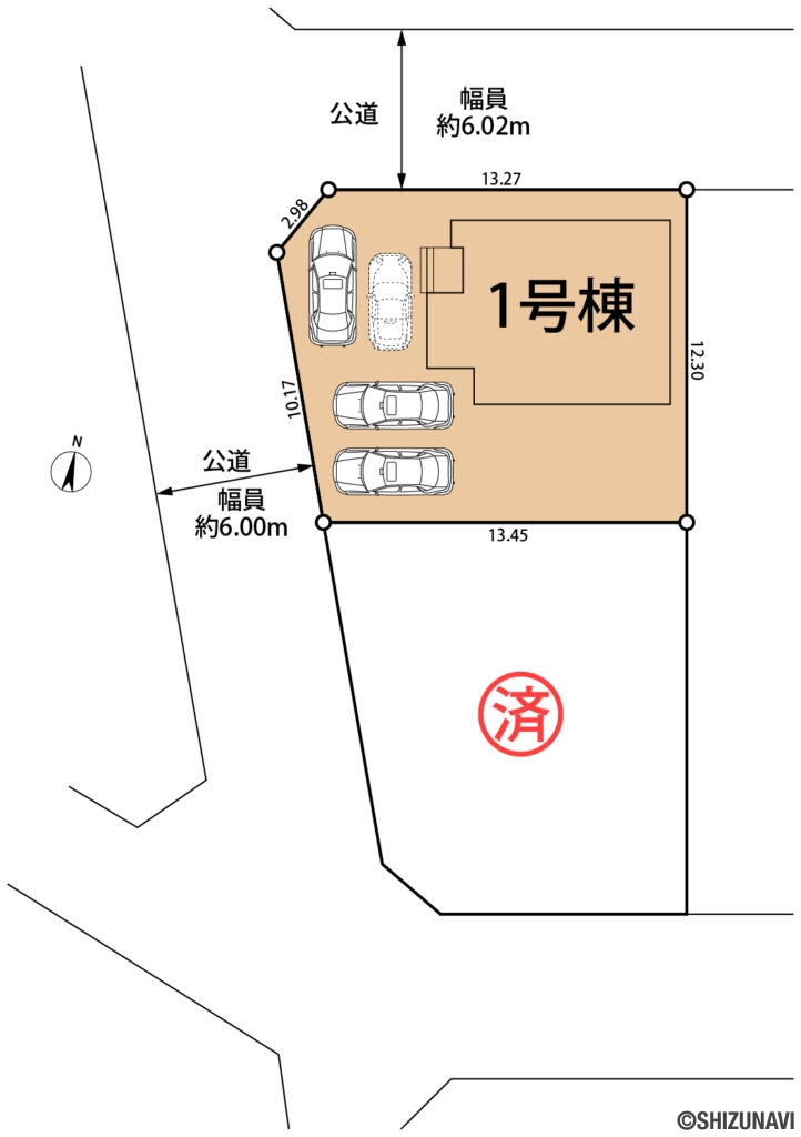 清水区三保松原町1期 区画図