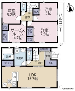 浜松市中央区龍禅寺町　3棟　 3LDK+S～4LDK　2025年6月完成予定の物件画像