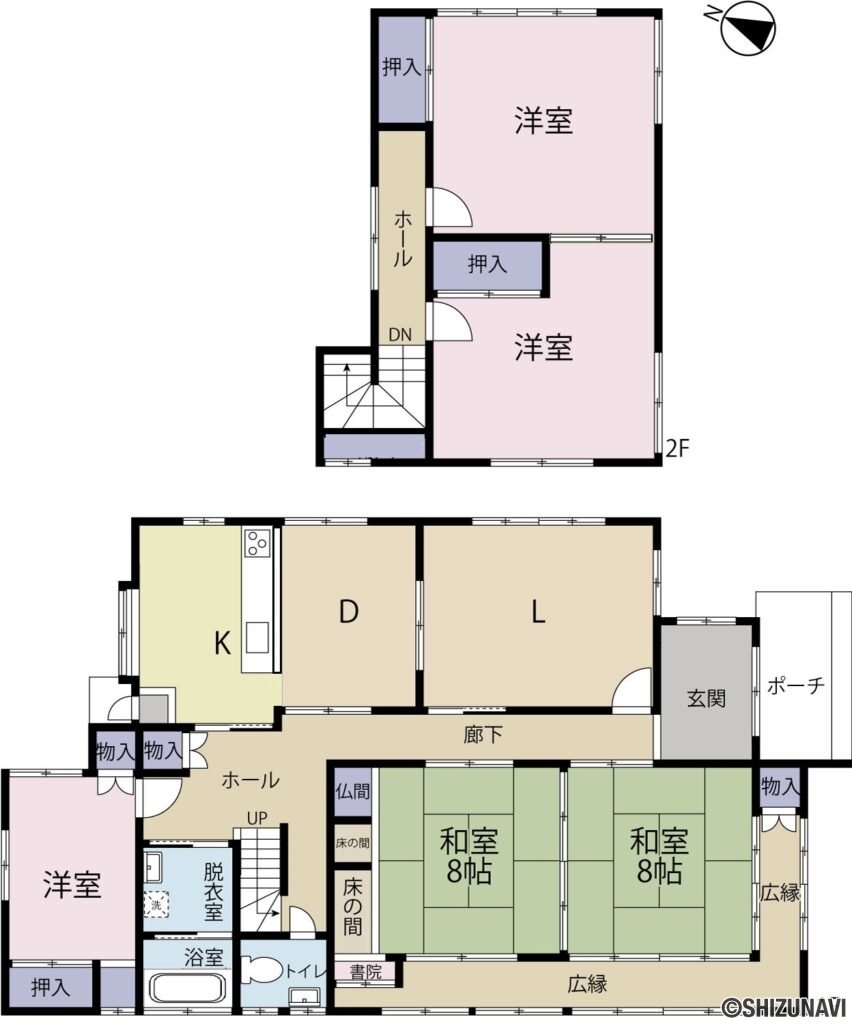 島田市番生寺　戸建間取図の中古住宅5LDK