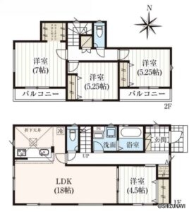 浜松市中央区渡瀬町　残2棟　4LDK　2025年7月完成済の物件画像