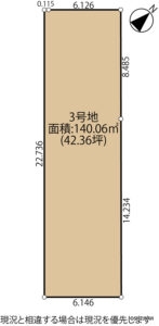 区画図3号地　間取図