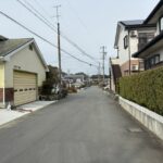 道路に立って北側を撮影