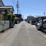前面道路東側の別角度から撮影です。