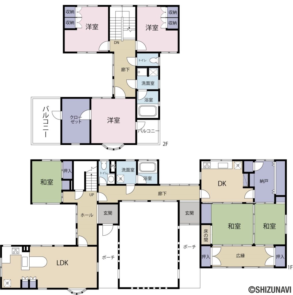 富士市中野　戸建　間取図の中古住宅7LDK