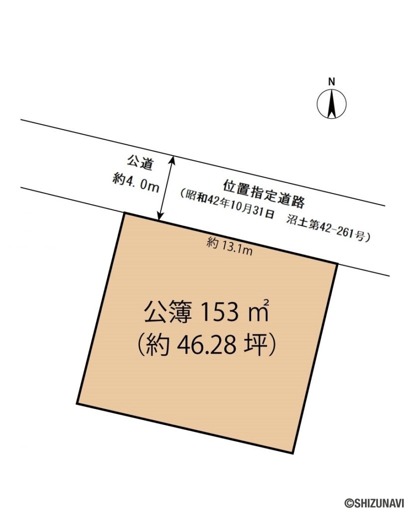 沼津市沼北町二丁目　売り土地