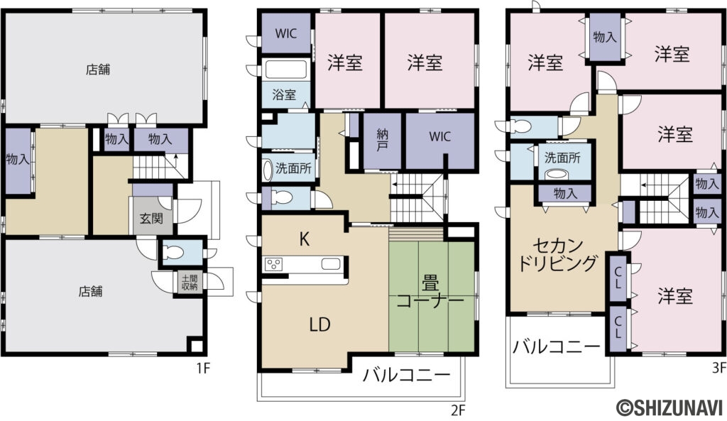 青木3丁目　間取り図の中古住宅6SLDK