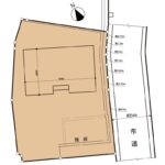 裾野市茶畑　中古住宅　土地形状図