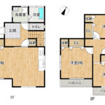 【リフォーム後/間取り図(予定)】各部屋収納付きの3LDK物件です。２階にお手洗いがあるのも嬉しいポイントです。