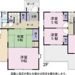 部屋数重視の6DKの間取り。