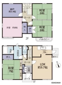 裾野市茶畑　中古住宅　間取り図面