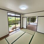 南面の庭が良く見え、日当たり良好です。