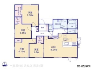 磐田市福田　19期　平屋・4LDK　2025年7月完成予定の物件画像