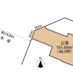 沼津市大手町四丁目　売り土地　土地形状図