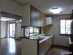 キッチン内は広く備付収納があります。